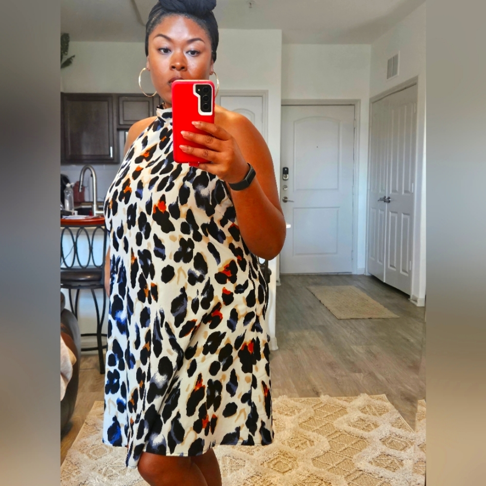 Halter Tie Neck Dress